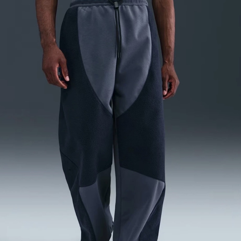 Nike Tech Boreas Knit Open-Hem Oversized Pants Blue Mens Size Medium IB3365-437